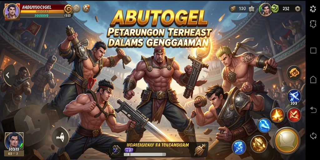 Tampilkan petarungan epik dalam gameplay seru ABUTOGEL.