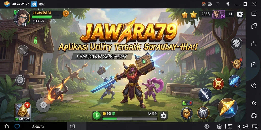 Tampilan utama JAWARA79 dengan berbagai fitur utility yang menarik.