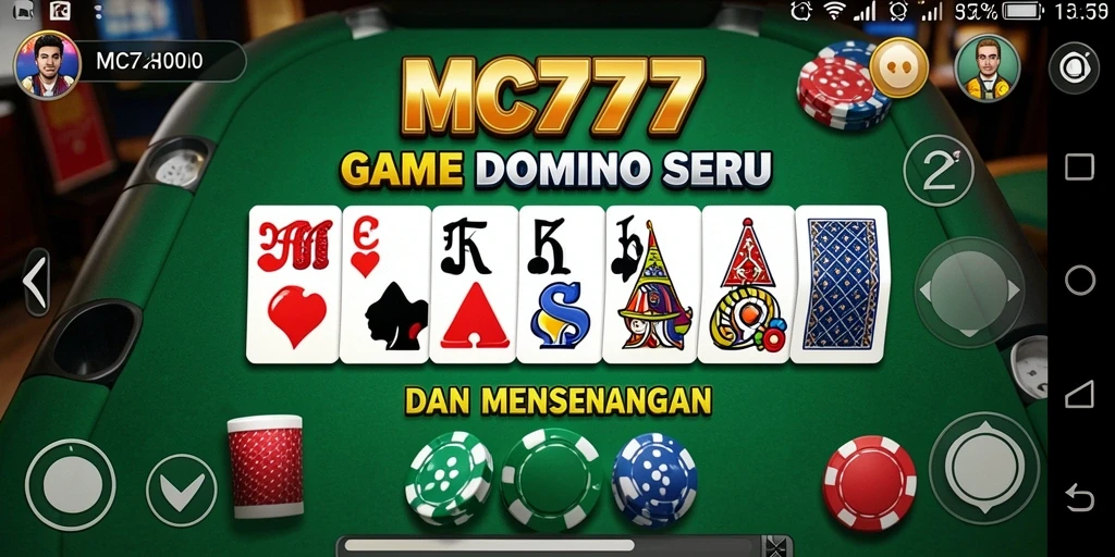 Screenshot gameplay MC777 yang menunjukkan pengalaman bermain Domino yang seru.