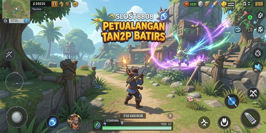 Screenshot gameplay SLOST8808 menampilkan petualangan seru di dunia terbuka.