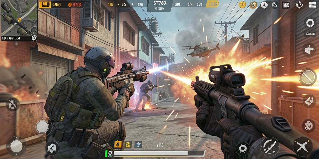 Tampilan gameplay ST789 yang mendebarkan dan penuh aksi.