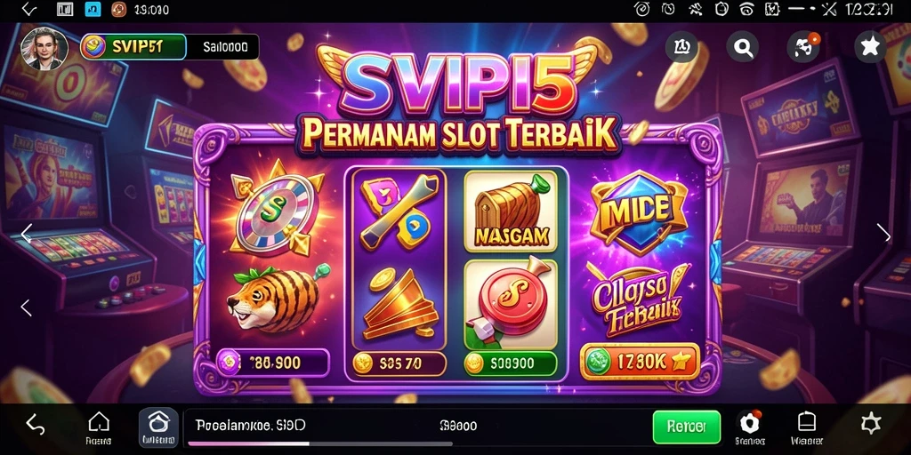 Tampilan antarmuka SVIP5 dengan tema slot yang menarik.